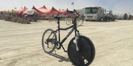 Electron Wheel Installed At Burning Man