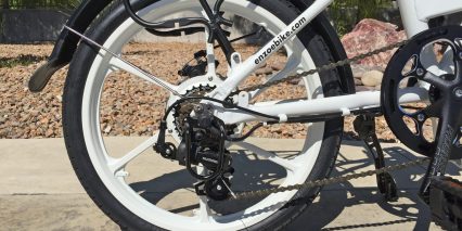 Enzo Ebikes Folding Electric Bike 6 Speed Shimano Tourney Derailleur