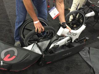 Gocycle G2 Being Stowed In Travel Case