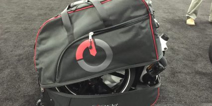 Gocycle G2 Stowed In Optional Travel Case