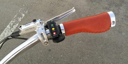 Vintage Electric Bikes Cruz Leather Ergonomic Grips Locking