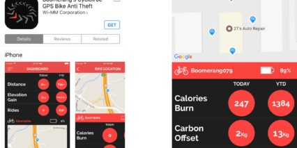 Boomerang Cyclotrac Bike Alarm Gps App