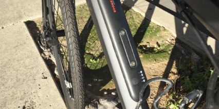 Boomerang Cyclotrac Bike Alarm Gps Mounted To Downtube