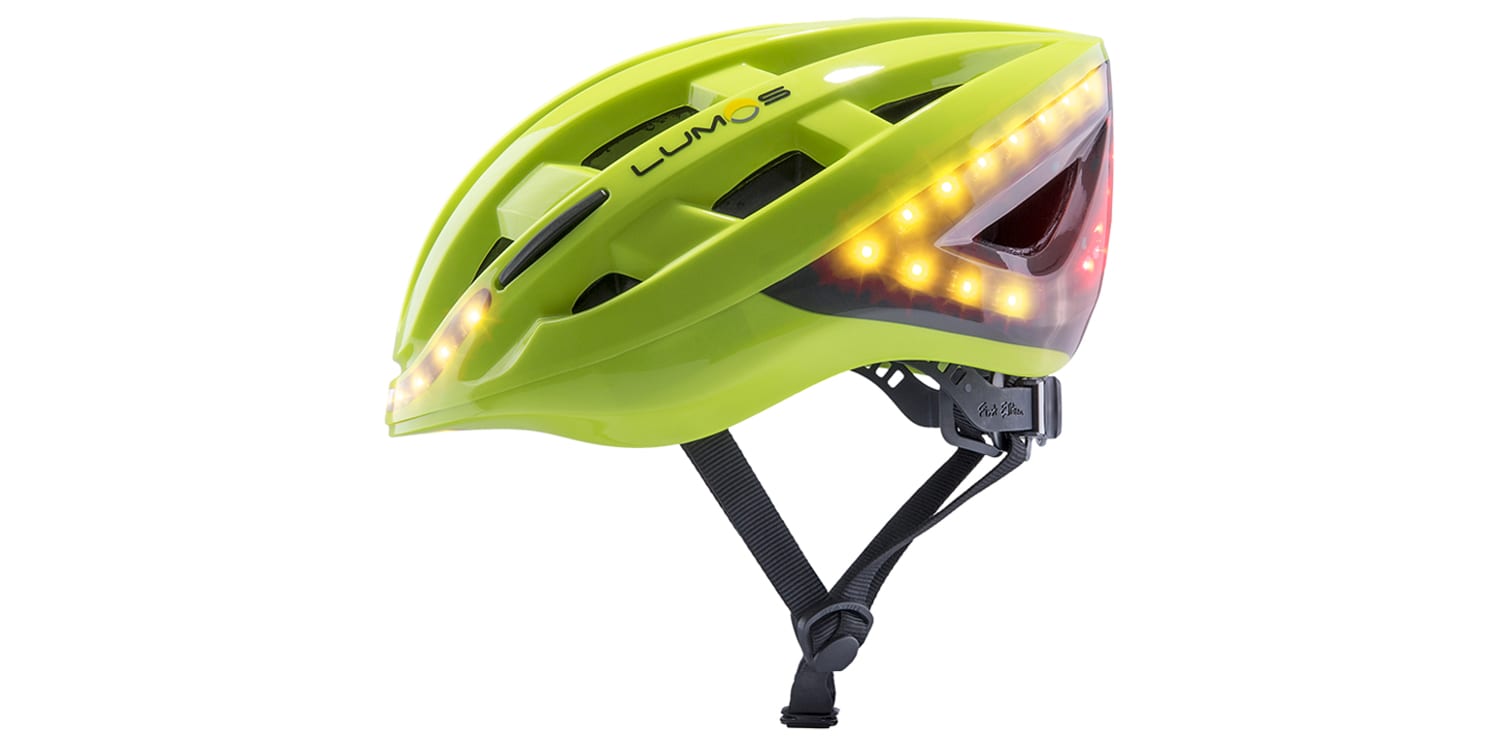 NEW Lumos Kickstart Bicycle Helmet Electric Lime w/ Built-in Lights Universal 