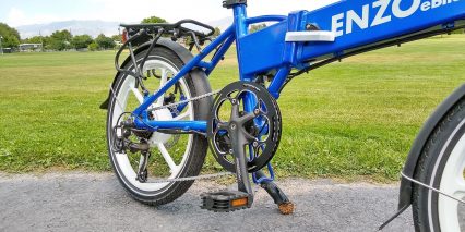 2019 Enzo Ebikes Electric Folding Bike Main Folding Latch Folding Pedals