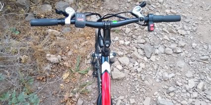 Ancheer Power Plus Electric Mountain Bike Cockpit View