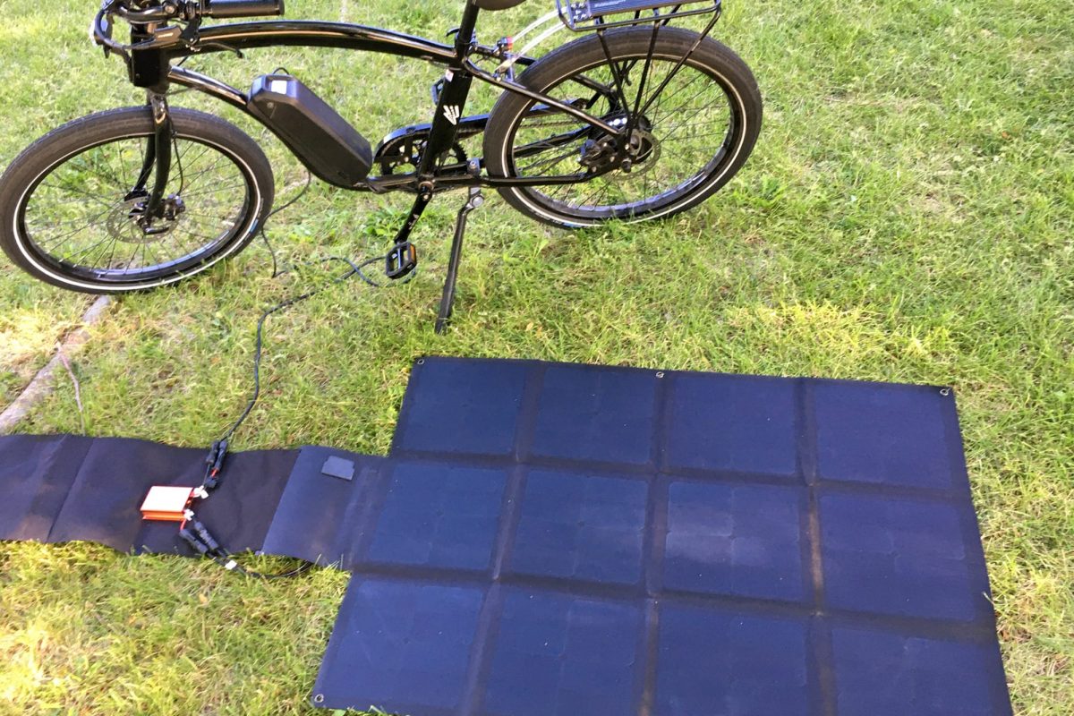 charging ebike with solar panel