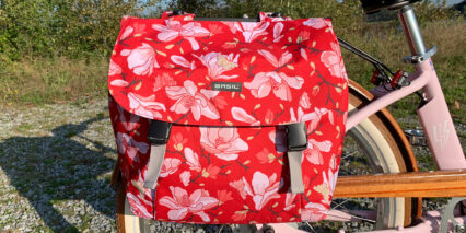 2020 Electric Bike Company Model Y Pink Flower Pattern Basil Pannier Bags
