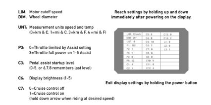 Electric Bike Company Model Y Advanced Display Settings Kt Lcd 8h