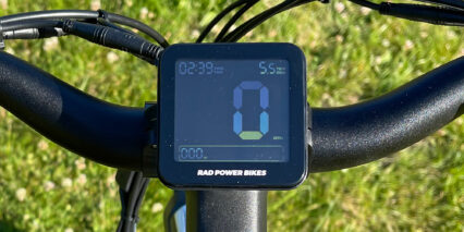 Rad Power Bikes Radrover 6 Plus Step Thru Grayscale Lcd Closeup Speed Readout