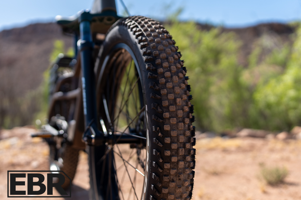 Monarc Marker HS electric bike tire tread pattern close-up