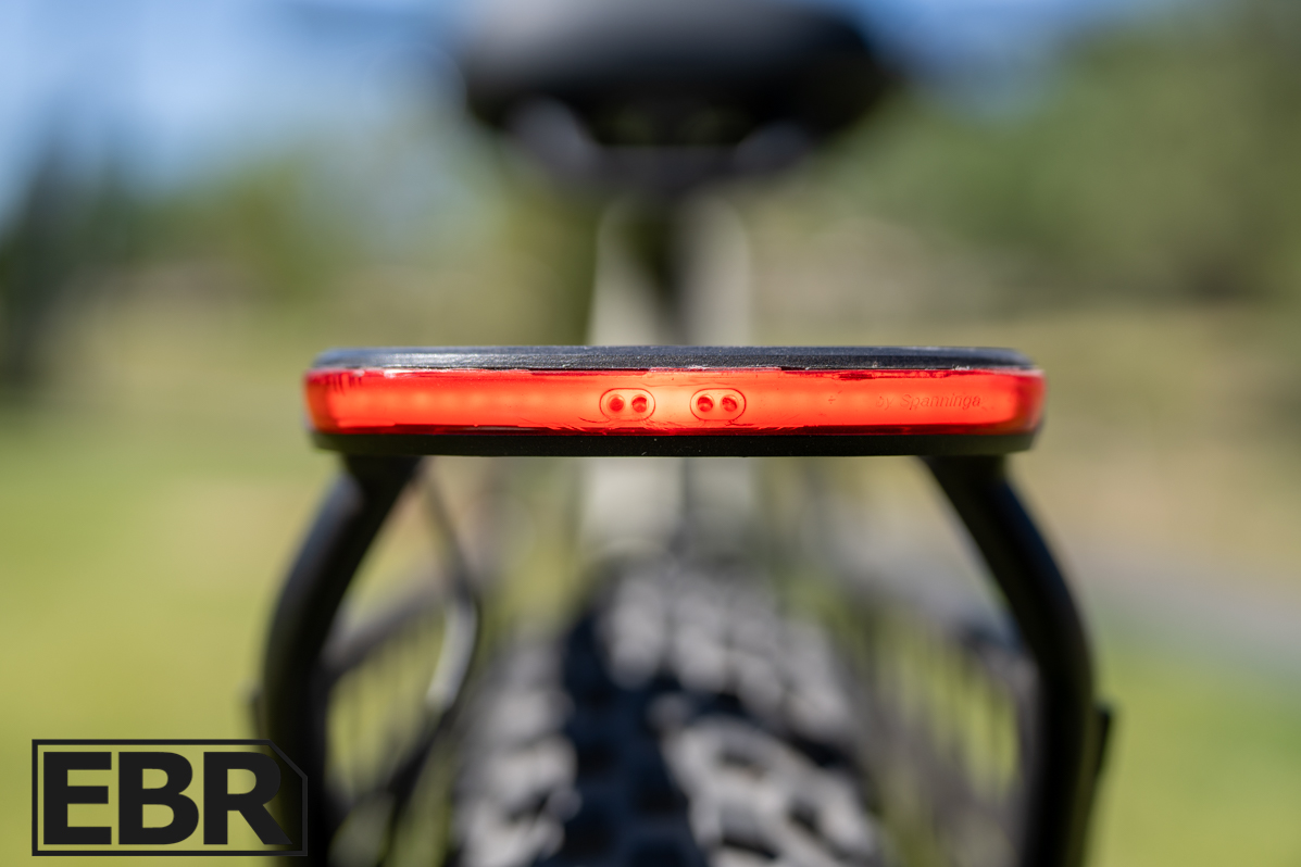 Monarc Marker ST taillight illuminated and turned on during review testing