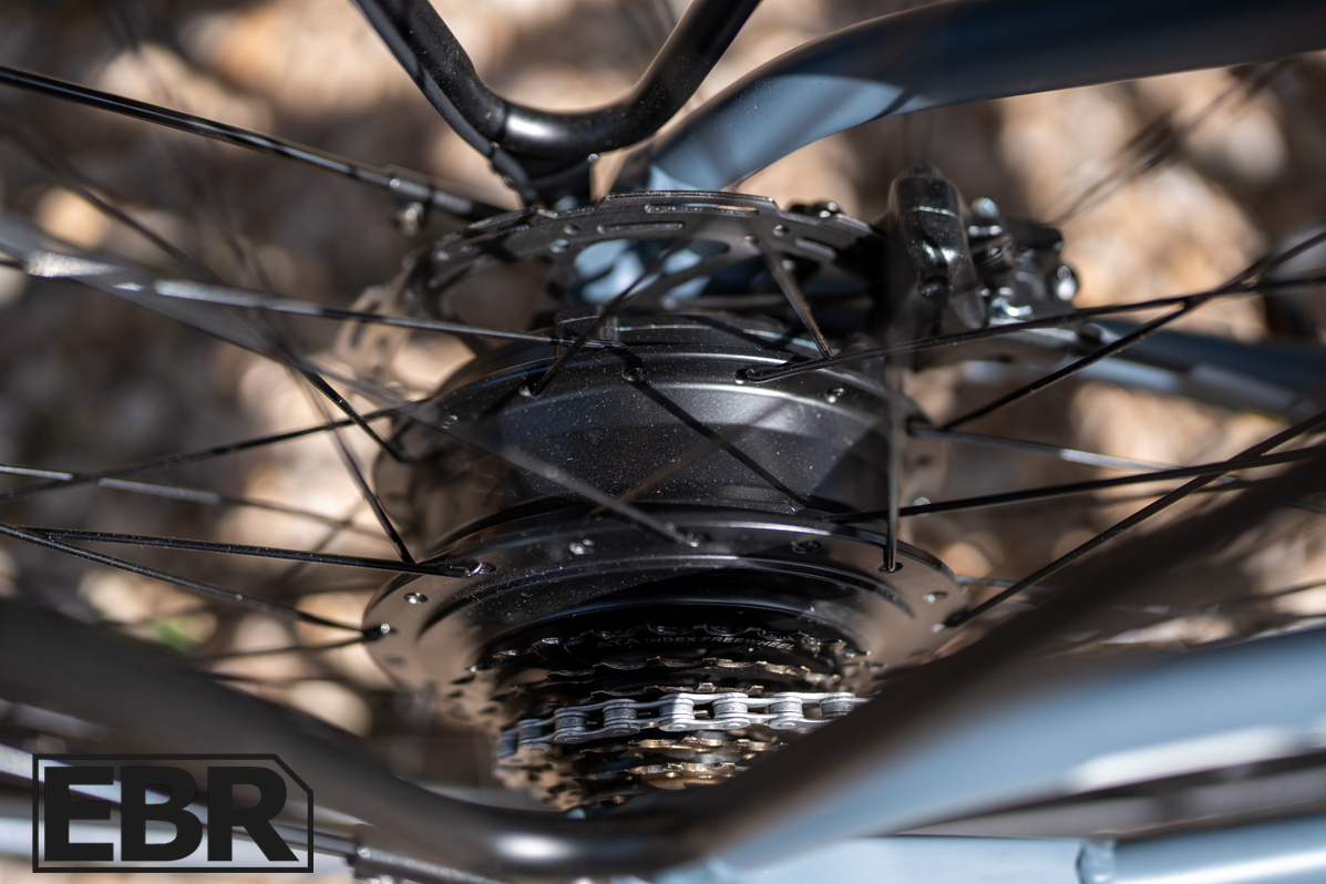 Puckipuppy Poodle electric bike motor close-up detail shot