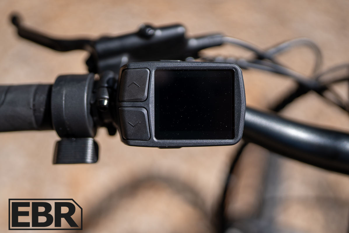 Ride1Up Vorsa Lite display screen showing speed and battery level readout