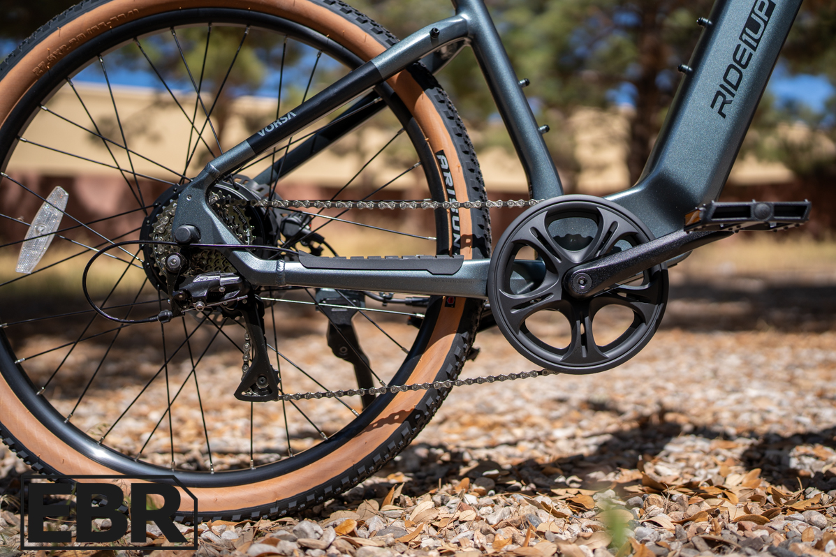 Ride1Up Vorsa Lite drivetrain components including rear derailleur cassette and chain