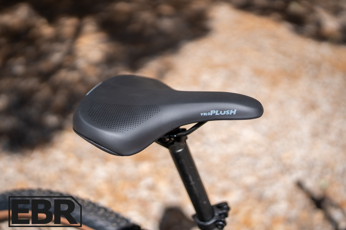 Ride1Up Vorsa Lite saddle and seat post close-up detail view