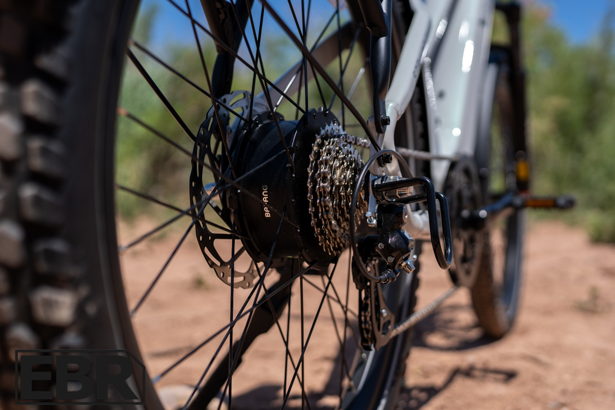 Euphree Stellar Falcon 2 rear cassette close-up showing the multi-speed drivetrain components