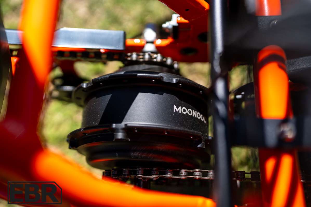 Mooncool TK2 Trike electric motor close-up detail shot