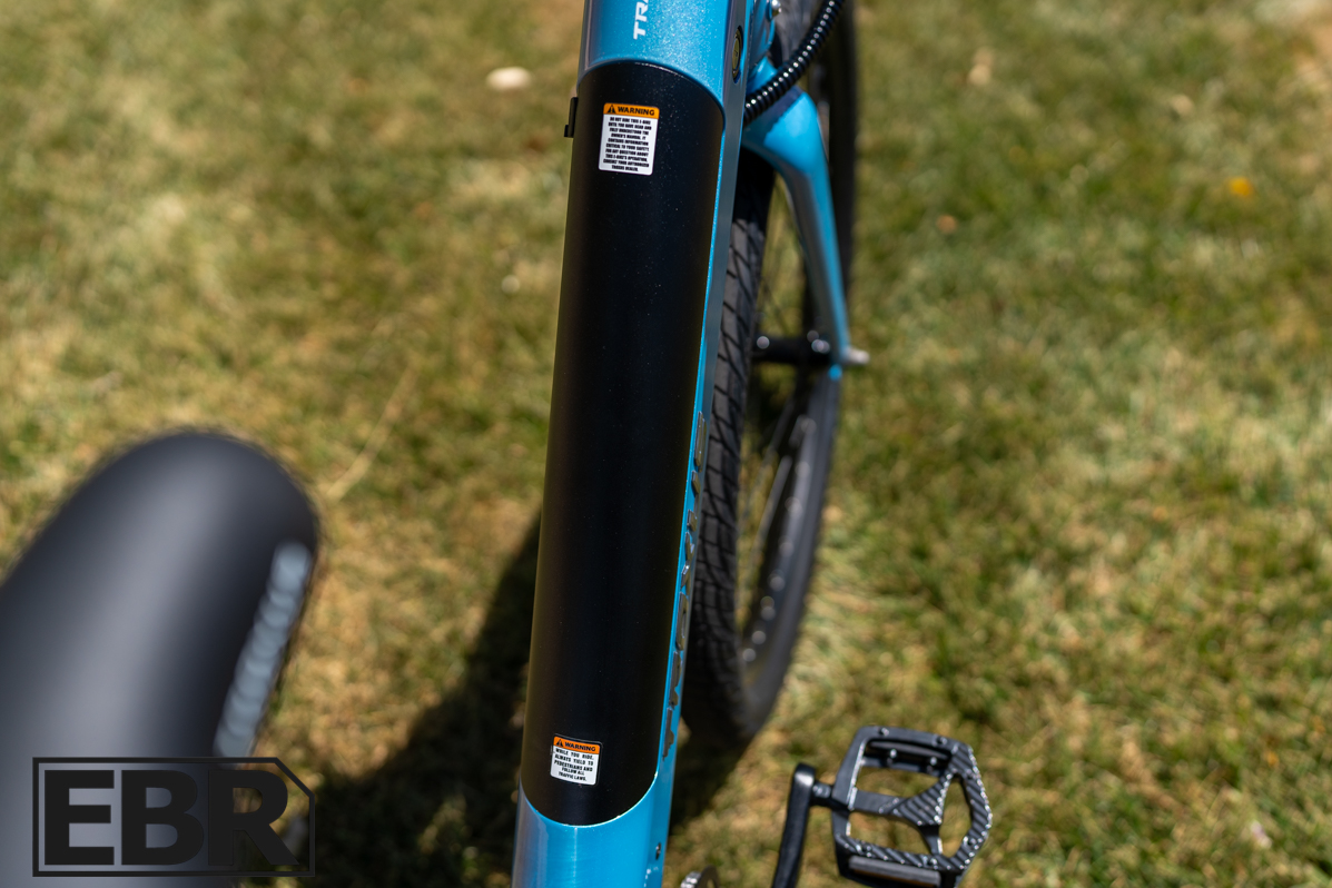 Troxus Trax Whim IQ removable battery pack closeup detail view