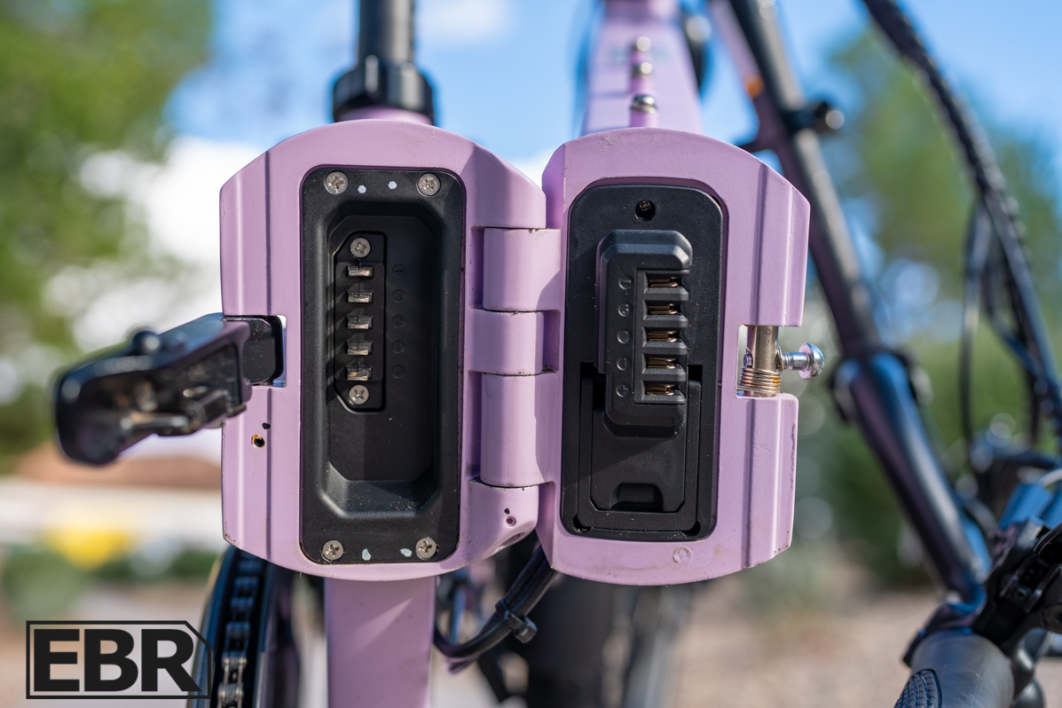 Lectric XP Lite 3 removable battery pack close-up view