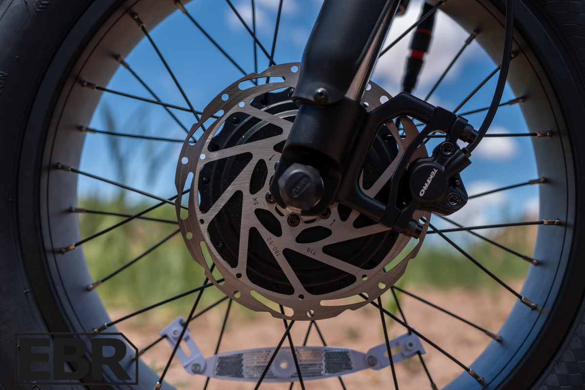 Pedal Electric AWD-S front brake caliper close-up detail
